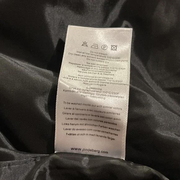 J. Lindeberg Skirt Women 8 / 10 40 Black Genuine Leather Trim Business Wedding - Picture 9 of 9